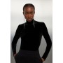 Velvet Jersey Turtleneck Bodysuit