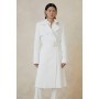 The Founder Compact Stretch Belted Tailored Midi Coat