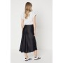 Petite Plain Satin Bias Midi Skirt