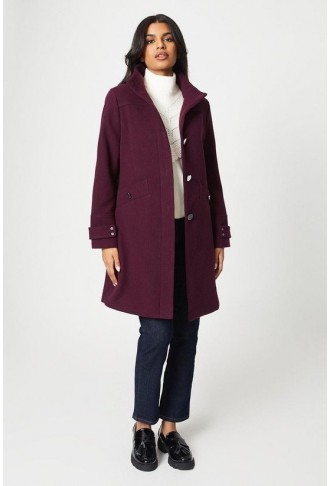 Petite Funnel Neck Coat