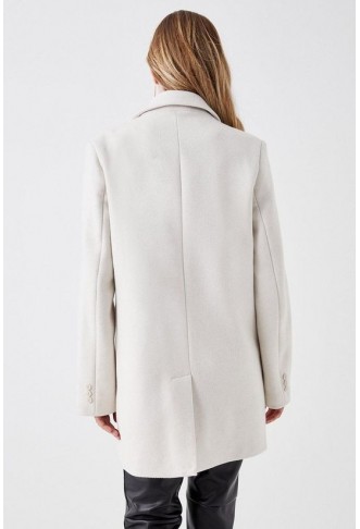 Wool Double Breasted Midi Coat