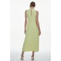 Soft Tailored Pleated Panel Midaxi Dress