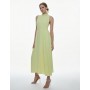 Soft Tailored Pleated Panel Midaxi Dress