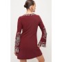 Embellished Detail Figure Form Crepe Mini Dress