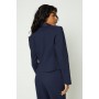 Petite Tailored Satin Trim Blazer