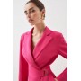 Compact Stretch Tailored Tie Detail Blazer Playsuit