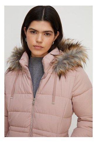 Buy Oasis Extra Warm Longline Puffer Jacket In Pink