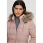 Buy Oasis Extra Warm Longline Puffer Jacket In Pink