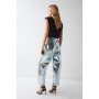 Metallic Crackle Horse Shoe Trousers