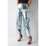 Metallic Crackle Horse Shoe Trousers