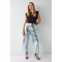 Metallic Crackle Horse Shoe Trousers