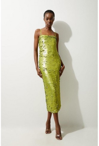 Sequin Bandeau Woven Midi...