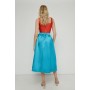 Satin Twill Midi Full Skirt