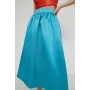 Satin Twill Midi Full Skirt