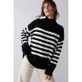 Stripe Funnel Neck Jumper