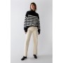 Stripe Funnel Neck Jumper