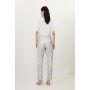 High Rise Slim Leg Silver Foiled Jeans