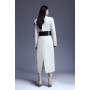 Tailored Wool Blend Belted Midi Coat