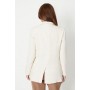 Linen Longline Double Breasted Blazer