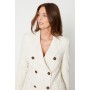 Linen Longline Double Breasted Blazer