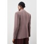 Tailored Viscose Satin Back Crepe Double Lapel Single Breasted Blazer