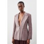 Tailored Viscose Satin Back Crepe Double Lapel Single Breasted Blazer