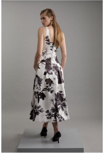 Rose Floral Twill Prom Dress