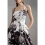 Rose Floral Twill Prom Dress