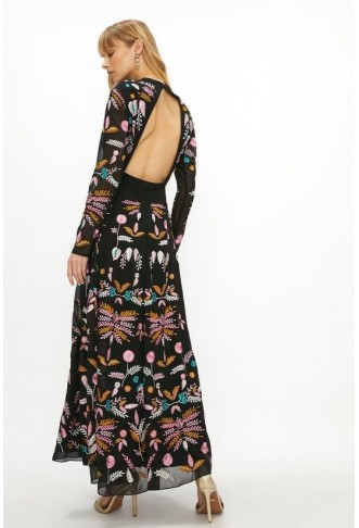 Statement Embroidered Maxi Dress