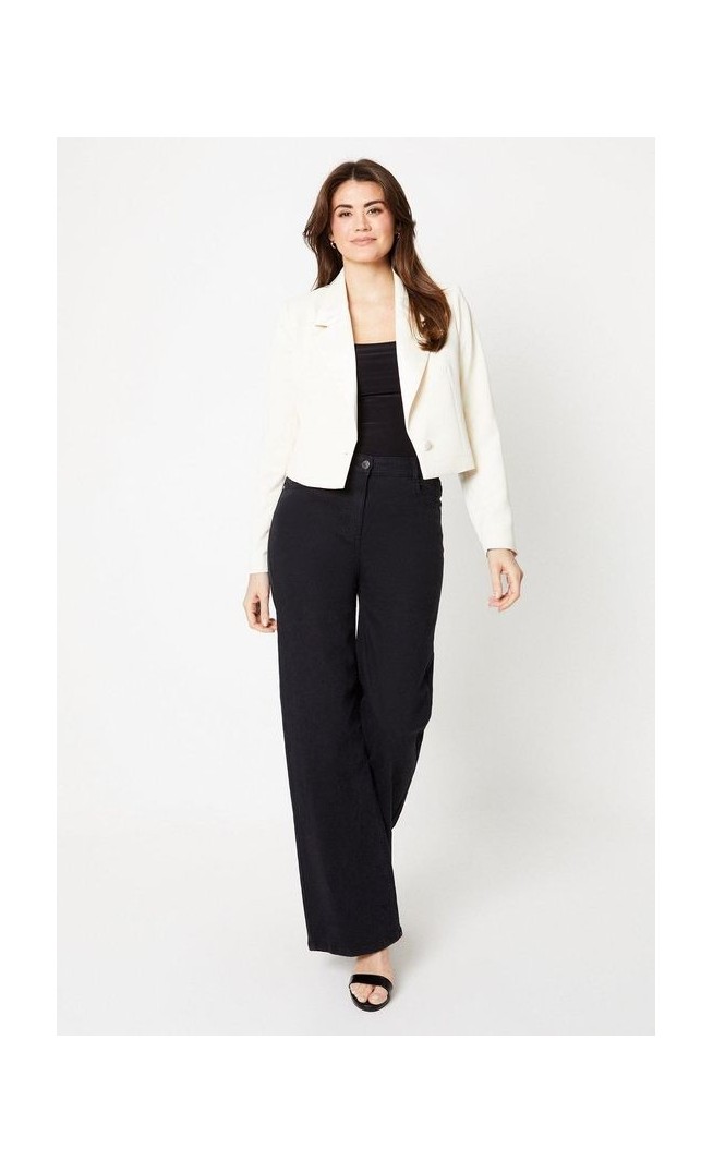 Premium Double Collar Crop Blazer