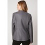 Dark Grey Faux Leather Pleat Detail Jacket