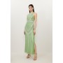 Premium Beading And Embellished Woven Halterneck Maxi Dress