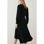 Buy Karen Millen Soft Tailored High Low Sleeved Midi Dress In Black