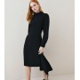 Buy Karen Millen Soft Tailored High Low Sleeved Midi Dress In Black