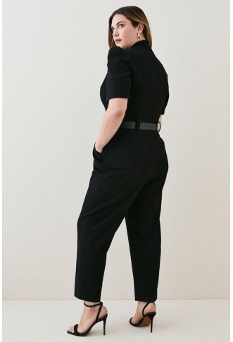 Plus Size Forever Belted Jumpsuit