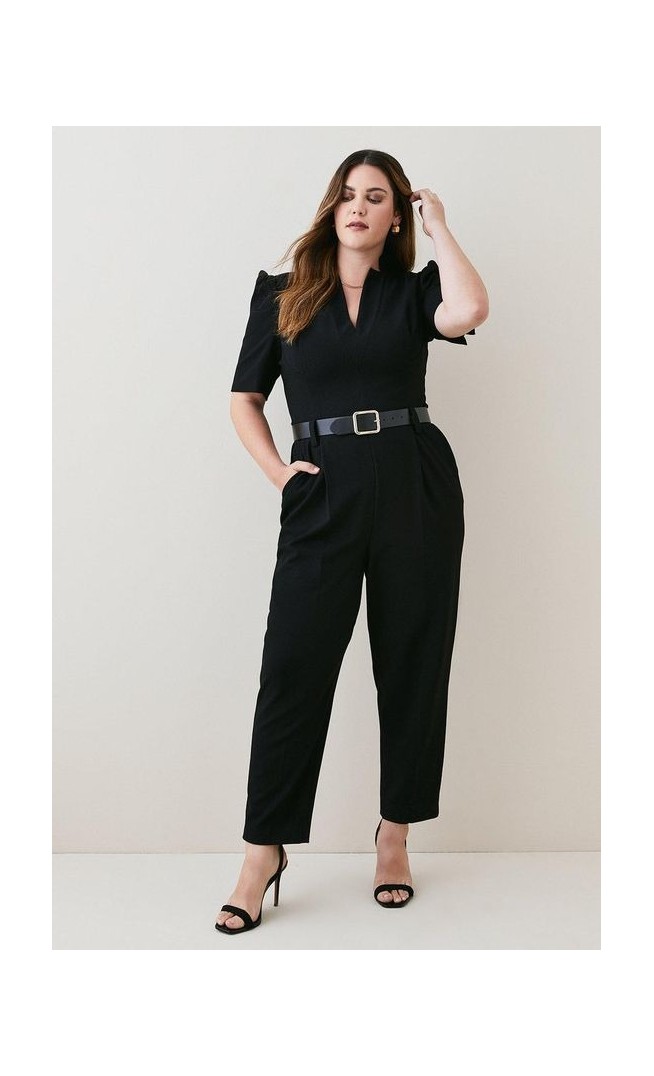 Plus Size Forever Belted Jumpsuit