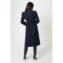 Wool Look Funnel Neck Tuck Sleeve Coat