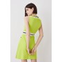 Sporty Full Needle Collared Knit Dress