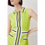 Sporty Full Needle Collared Knit Dress