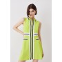 Sporty Full Needle Collared Knit Dress