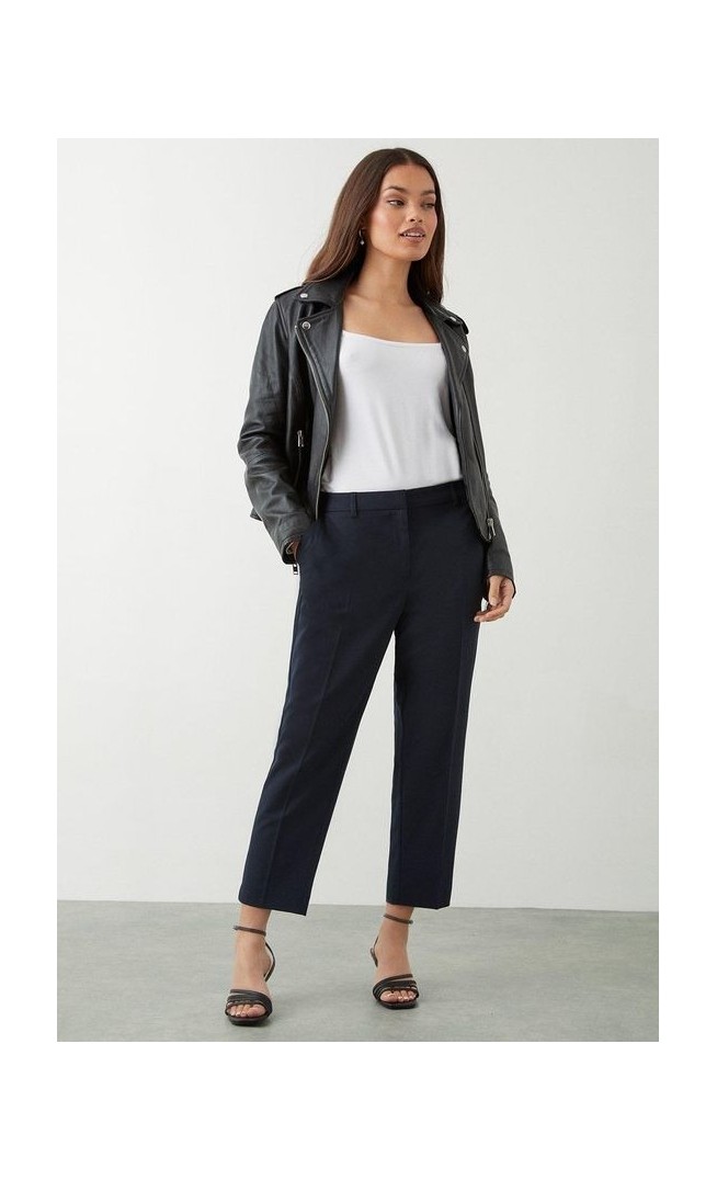 Petite Navy Naples Ankle Grazer Trouser