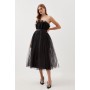 Lydia Millen Corseted Tulle Midi Dress