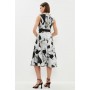 Perfect Fit Ponte Panelled Jacquard Midi Dress