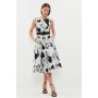 Perfect Fit Ponte Panelled Jacquard Midi Dress