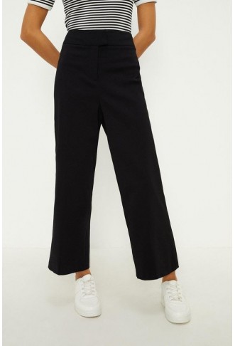 Cropped High Waist Wide Leg Trouser