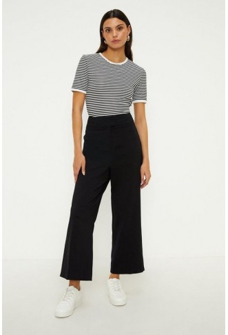 Cropped High Waist Wide Leg...