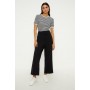 Cropped High Waist Wide Leg Trouser