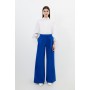 Petite Clean Tailored Pleated Wide Leg Trousers