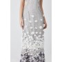 Crystal Applique Deep V Woven Maxi Dress