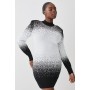 Plus Size Embellished Sequin Knit Mini Dress